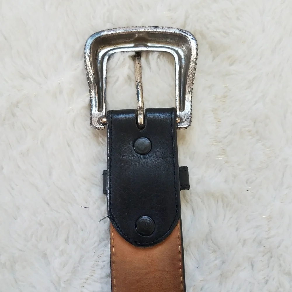 Tony Lama Black Leather Belt
